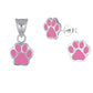 Sterling Silver Paw Childs Matching Jewellery Set