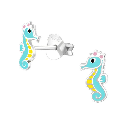 Sterling Silver Small Seahorse Earrings