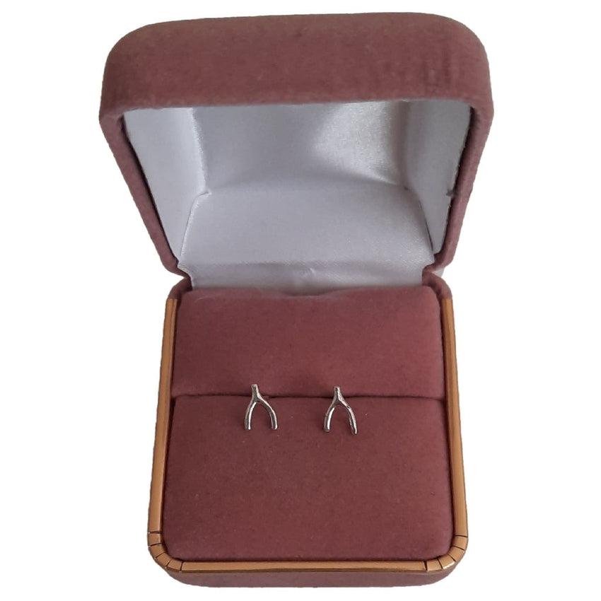 Sterling Silver Small Wishbone Earrings