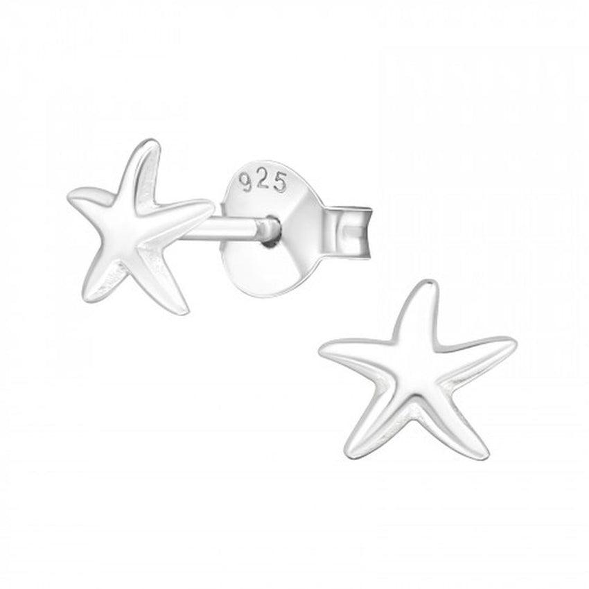 Sterling Silver Starfish Small Stud Earrings