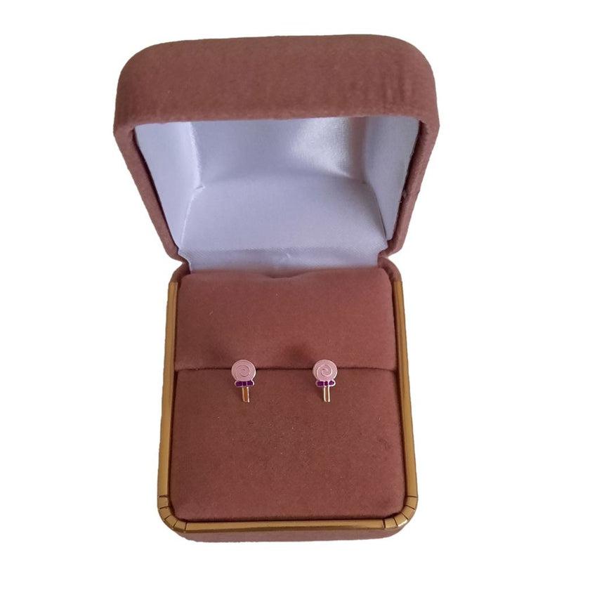 Sterling Silver Tiny Lollipop Earrings