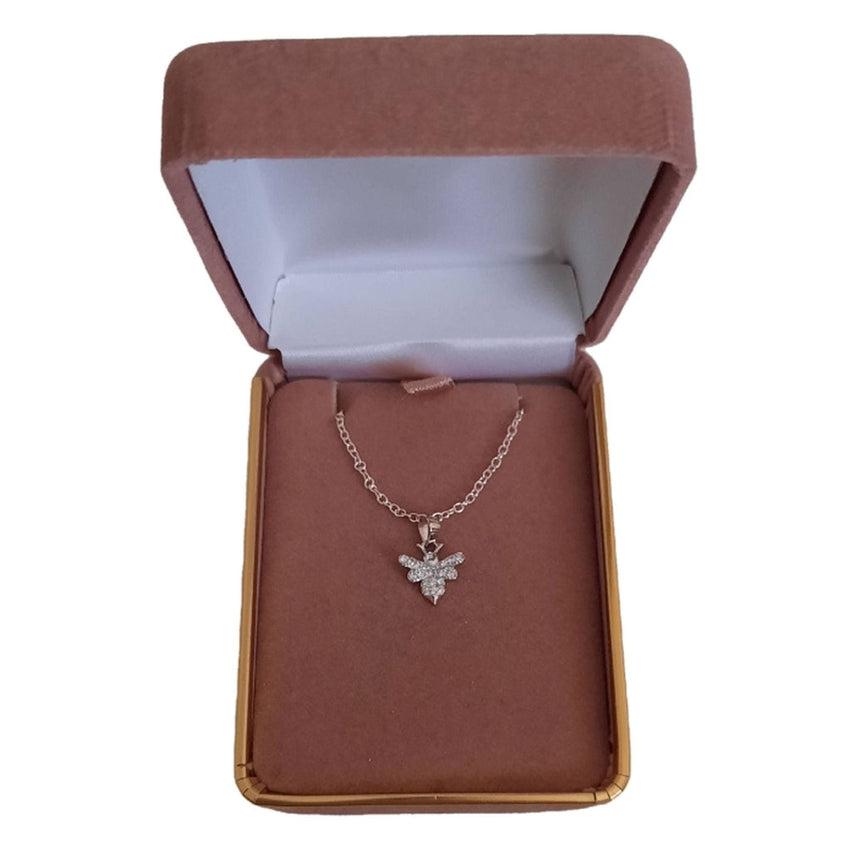 Sterling Silver With Cubic Zirconia Bumble Bee Pendant