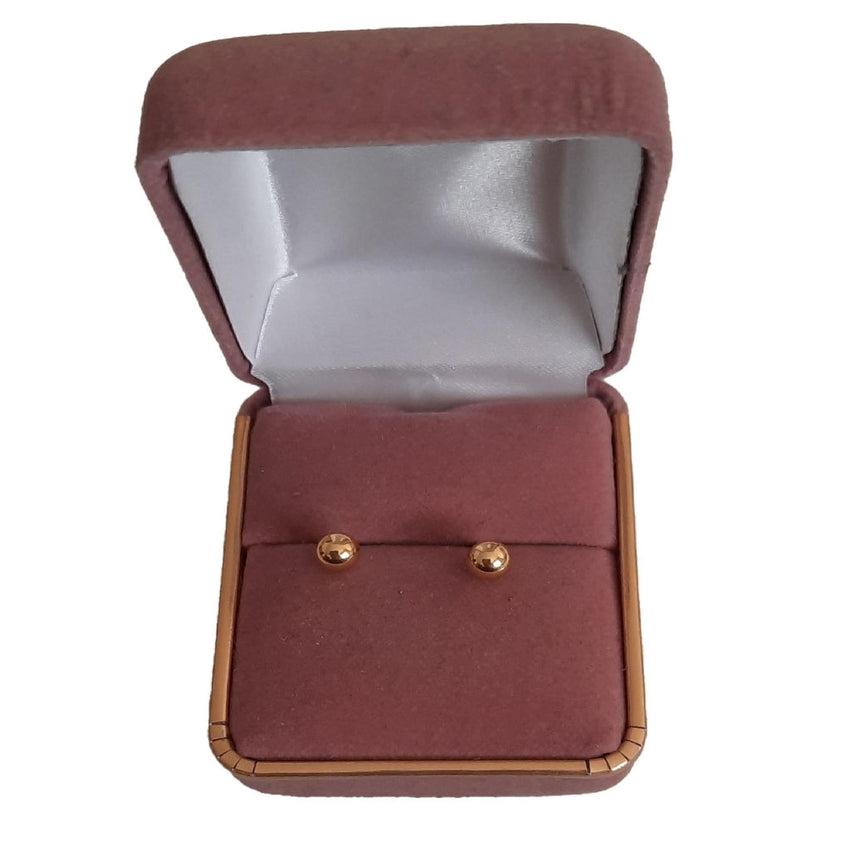 Sterling Silver With Gold Plating 5mm Stud Earrings