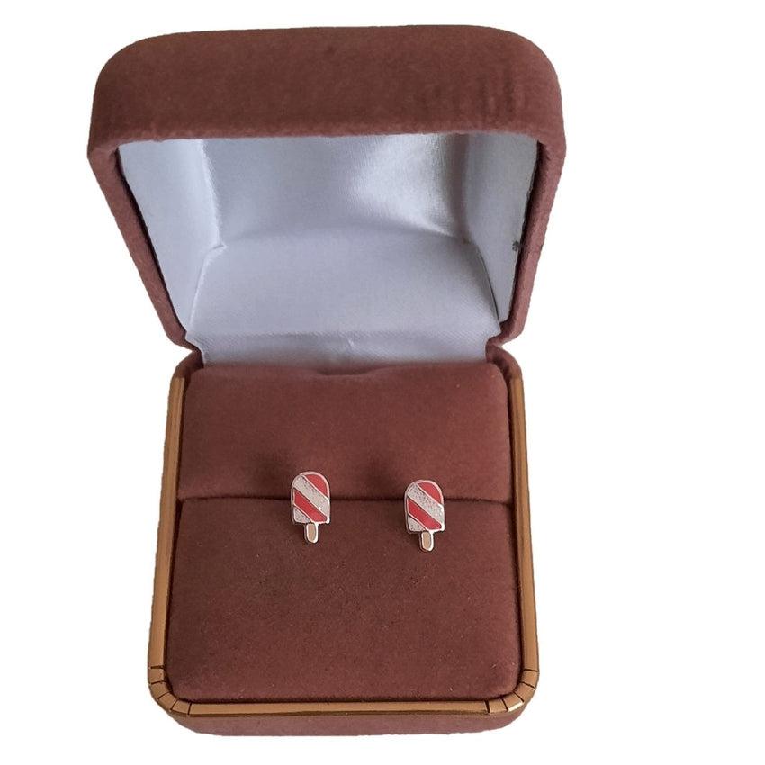Sterling Silver Fun Girls Ice Lolly Earrings