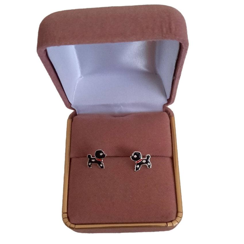 Sterling Silver Poodle Stud Earrings