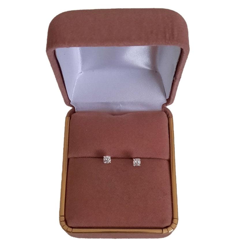 Sterling Silver Small 3mm Cubic Zirconia Stud Earrings