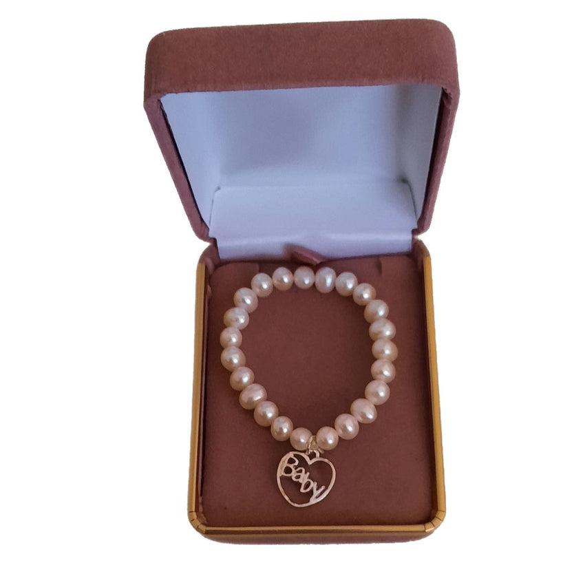 Sterling Silver and Freshwater Pearl Baby Bracelet