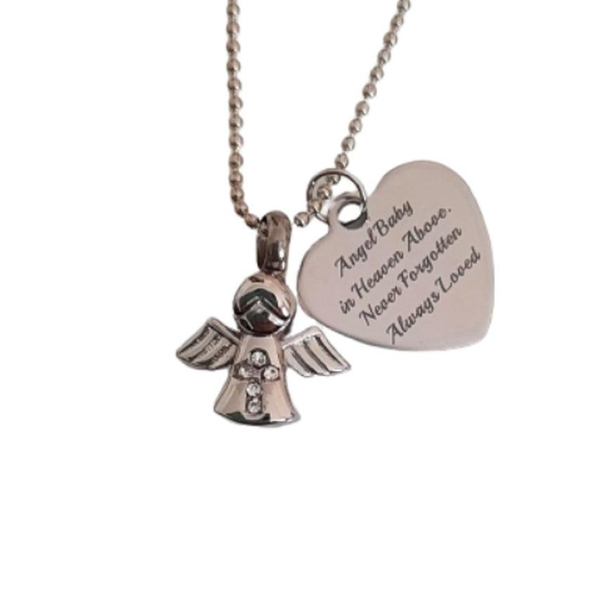Tiny Angel Baby Cremation Ashes Locket