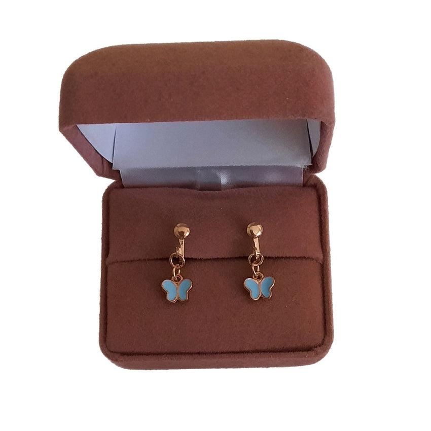 Tiny Butterfly Clip On Earrings