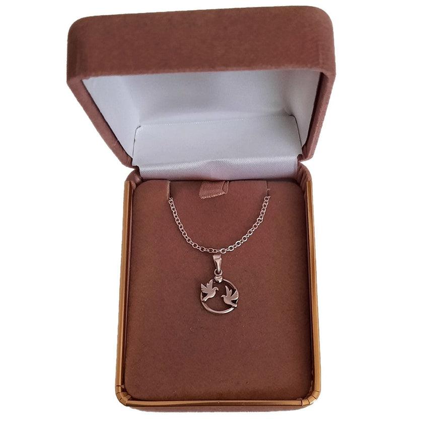 Two Dove Sterling Silver Confirmation Necklace