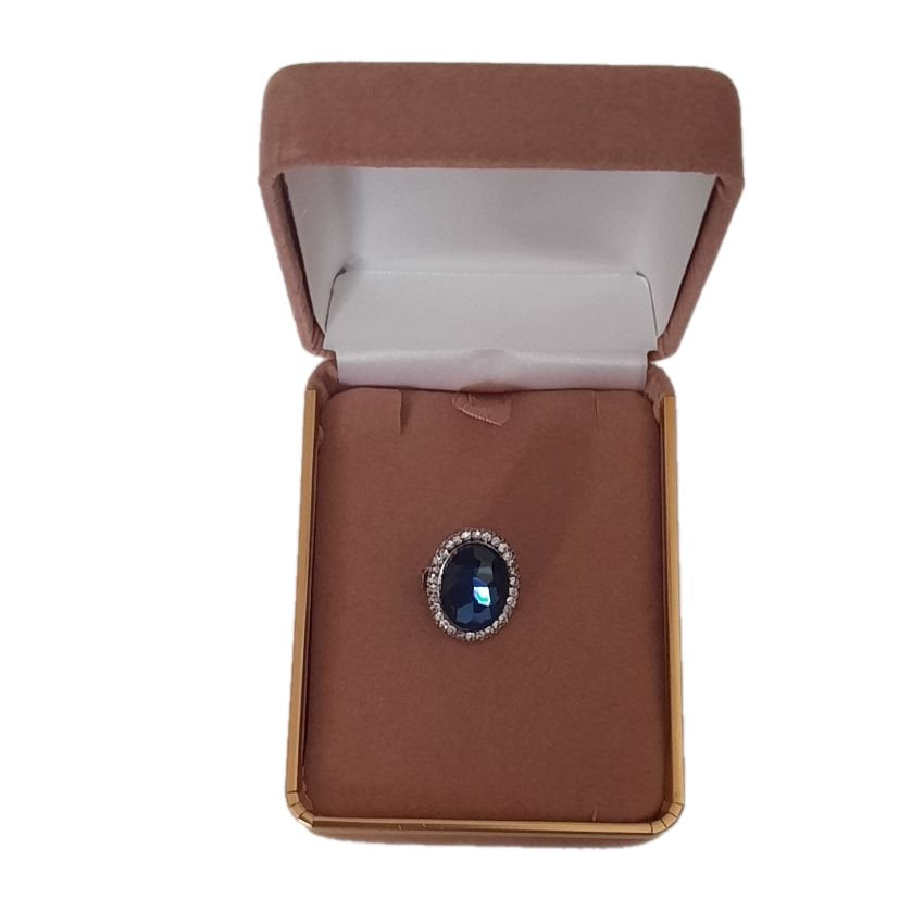 Very Small Blue Crystal Brooch(2)