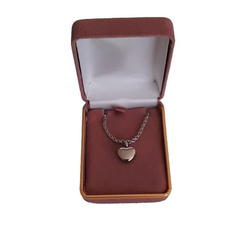 Very Small Plain Heart Memorial Cremation Ashes Pendant