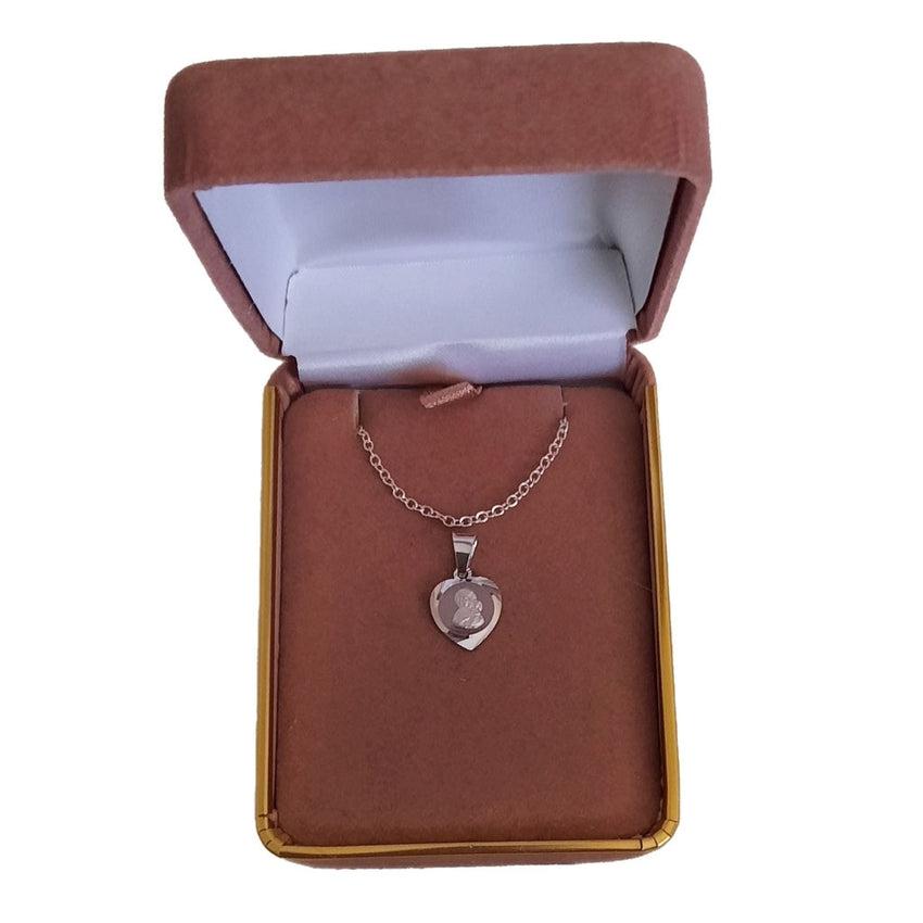 Very Small Virgin Mary Sterling Silver Medal Pendant