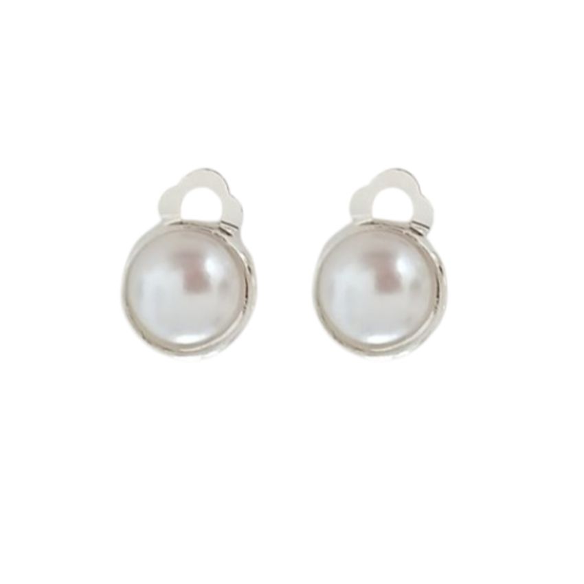10mm Stud Pearl Clip On Earrings