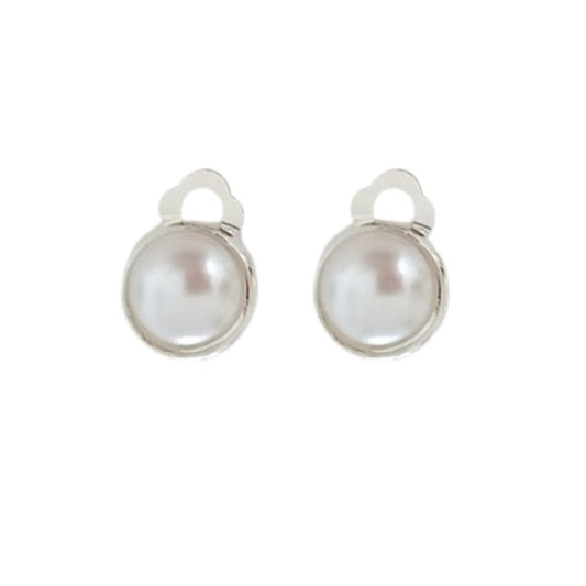 10mm Stud Pearl Clip On Earrings