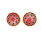 16mm Patterned Colour Clip On Earrings