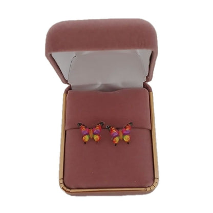 Surgical Steel Coloured Butterfly Earrings