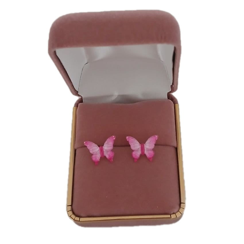 Surgical Steel Coloured Butterfly Earrings