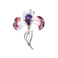3D Purple Iris Flower Brooch