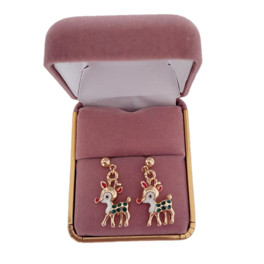 3D Reindeer Christmas Earrings(2)