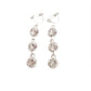 3 Stone Ladies Clip On Earrings