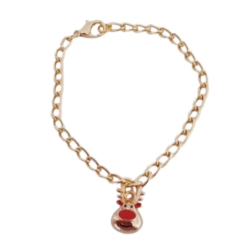 6.5cm Christmas Bracelet With Rudolp Charm
