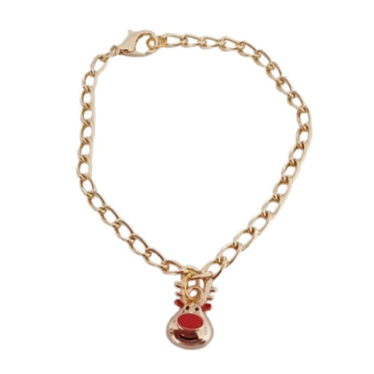 6.5cm Christmas Bracelet With Rudolp Charm