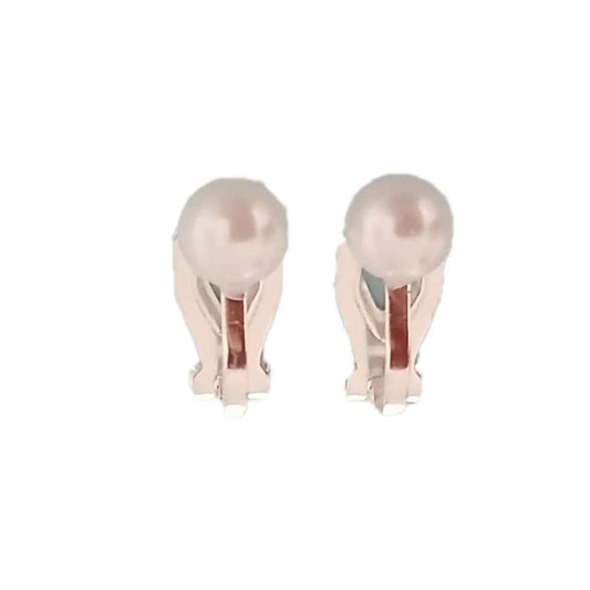 6mm Pearl Communion Clip On Earrings