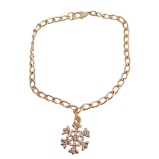 7cm Christmas Bracelet With Snowflake Charm