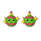 Acrylic Christmas Bauble Stud Earrings