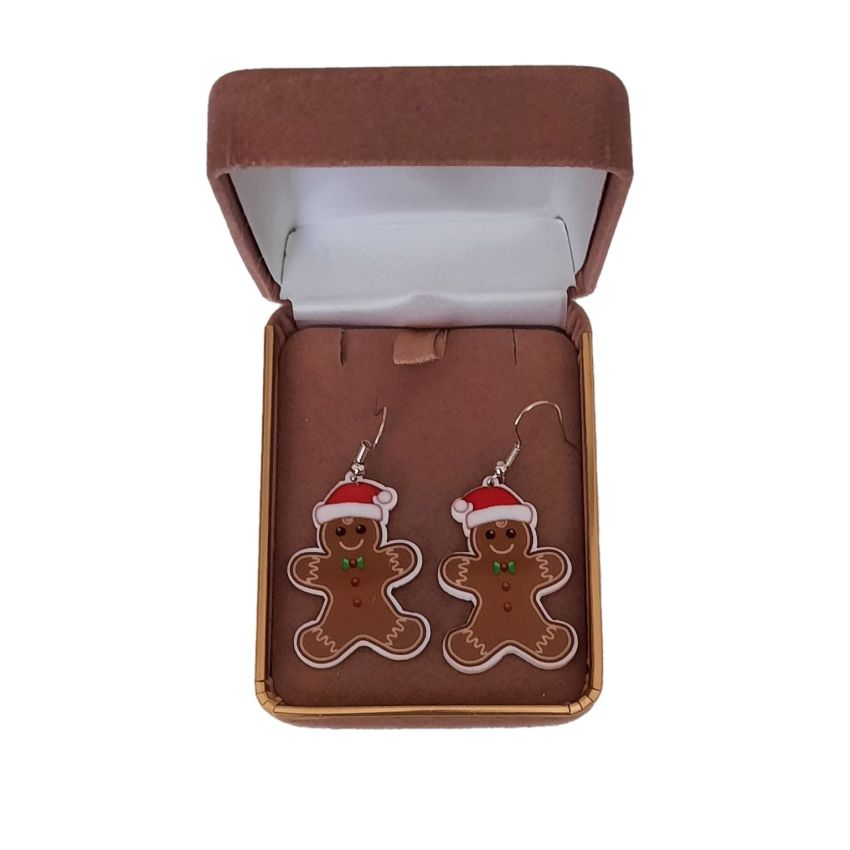 Acrylic Gingerbread Man Earrings(2)
