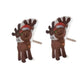 Acrylic Reindeer Fashion Jewellery  Earrings