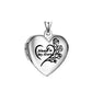 Always In My Heart Engraved Silver Plated Heart Picture Locket