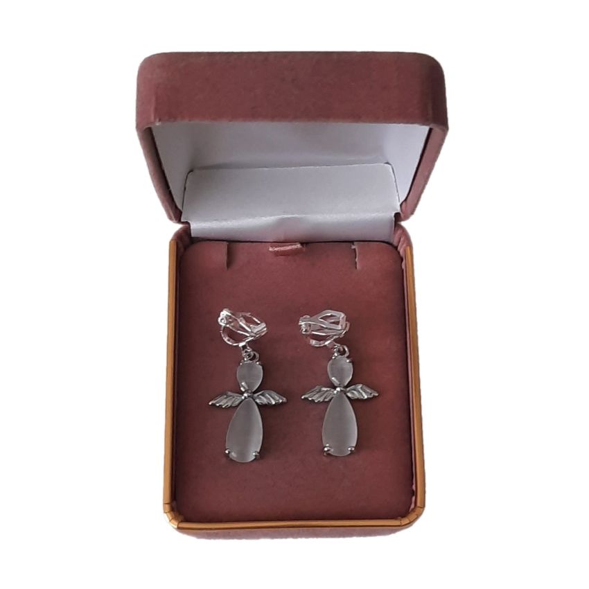 Angel Dangly Clip On Earrings(2)