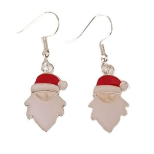 Bearded Santa Hook Christmas Earrings