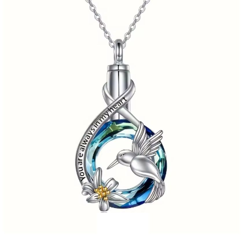 Bird And Flower Cremation Ashes Locket