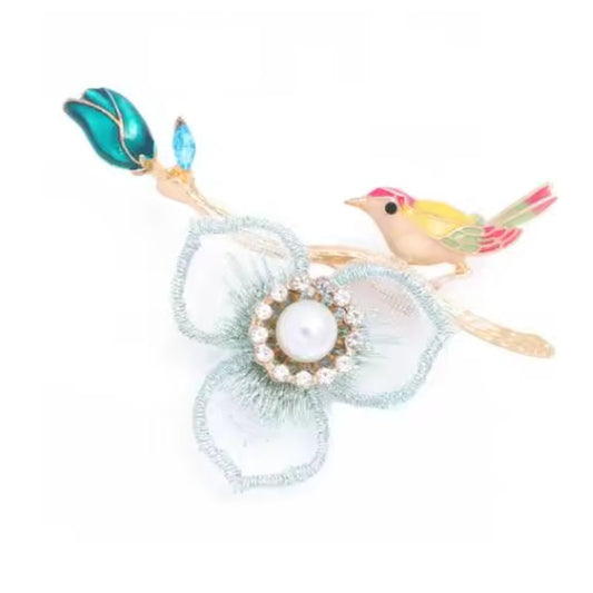 Bird With A Pearl Ladies Brooch