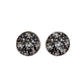 Black And White Flower Clip On Earrings