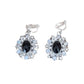 Black Bling Diamante Clip On Earrings