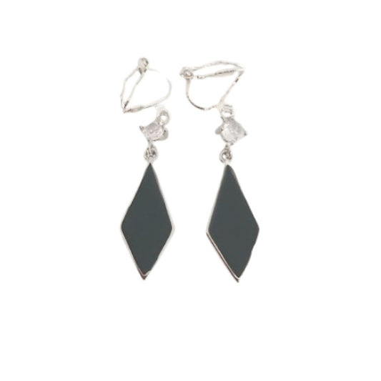 Black Fashion Triangle Clip On Earrings