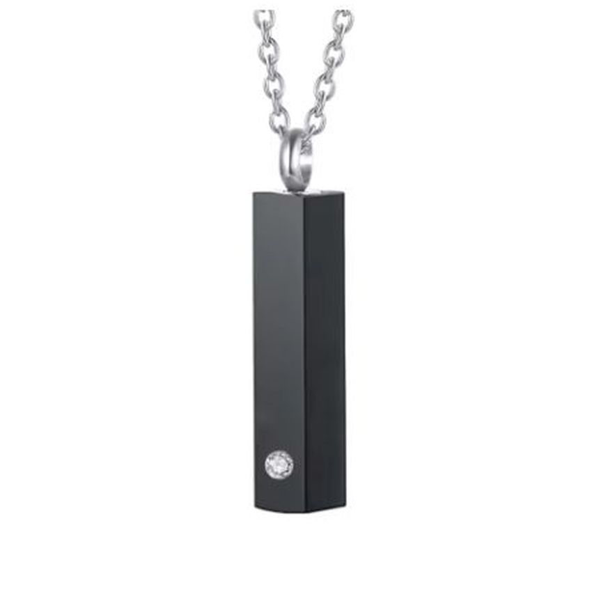Black Oblong Memorial Ashes Locket