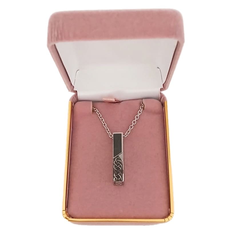 Black Oblong Memorial Cremation Ashes Pendant(2)