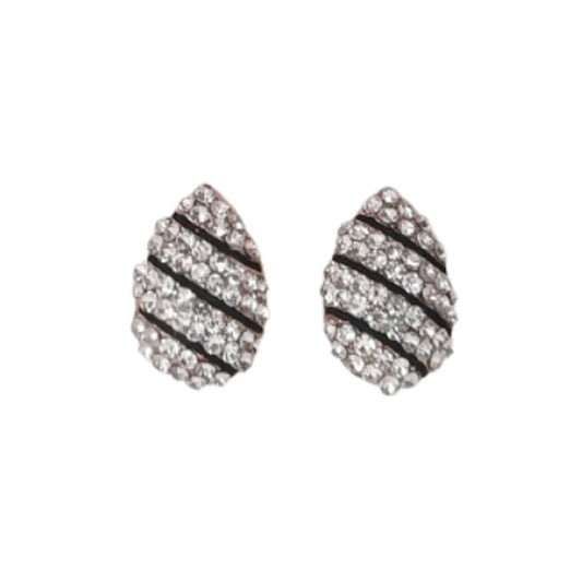 Black Sparkle Clip On Earrings