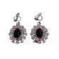 Black Bling Diamante Clip On Earrings