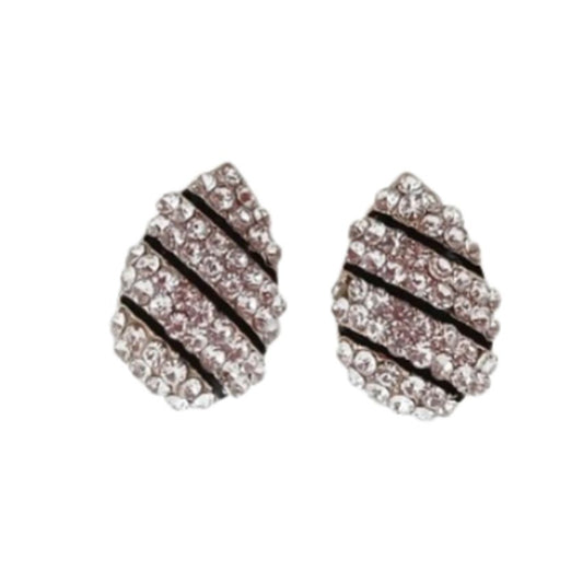 Black Sparkle Clip On Earrings