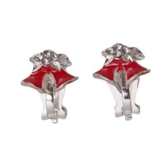 Bling Christmas Bells Clip On Earrings