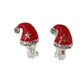 Bling Christmas Hat Clip On Earrings