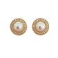 Bling Diamante And Gold Clip On Earrings