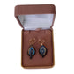 Blue Glitter Swirl Clip On earrings(2)