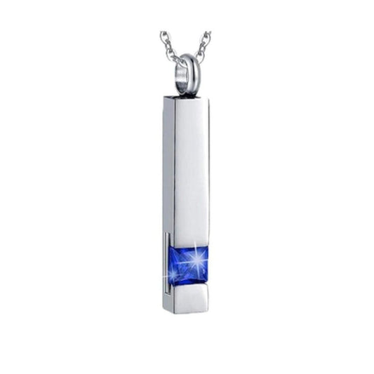 Blue Stone Cremation Ashes Necklace